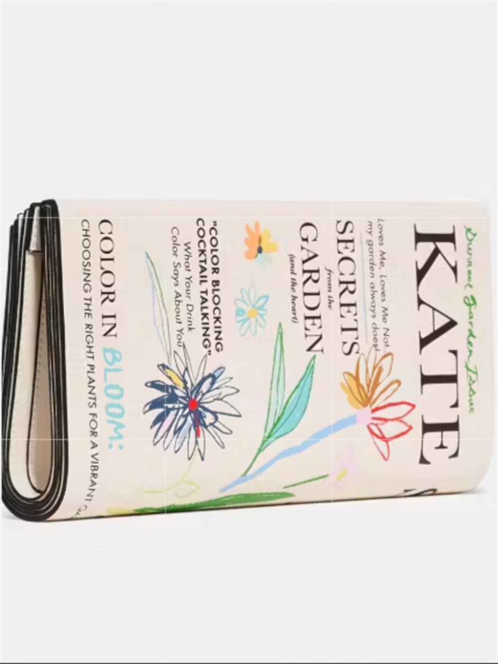 πKate Spade Floral Magazine Clutch β Cream with Multicolor Blooms π - Picture 13 of 16